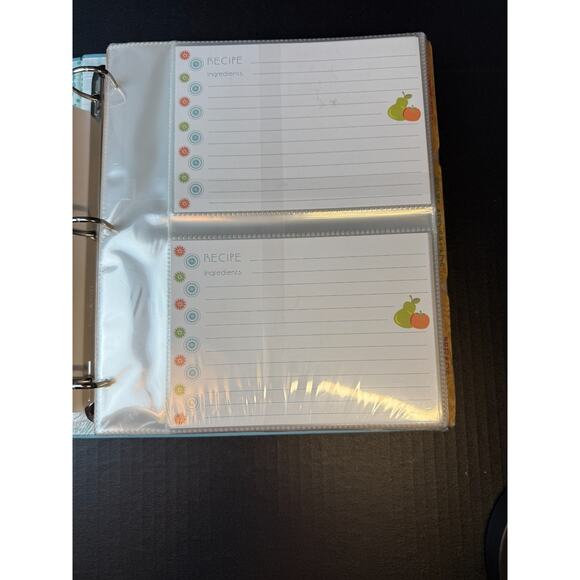 Tapestry Deluxe Kitchen Recipe Organizer 12 Sheet Protectors 24 Recipe Cards - Picture 8 of 11